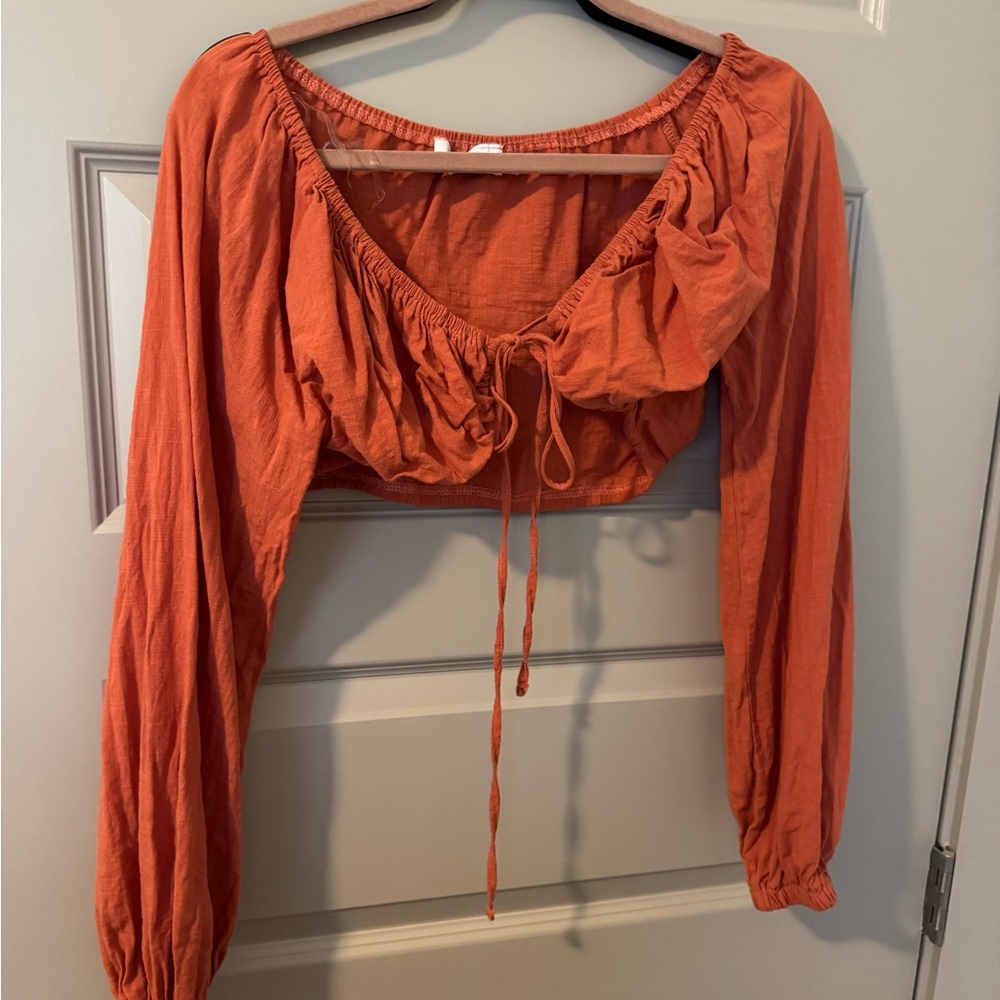 Petal & Pup Orange Linen Set - L